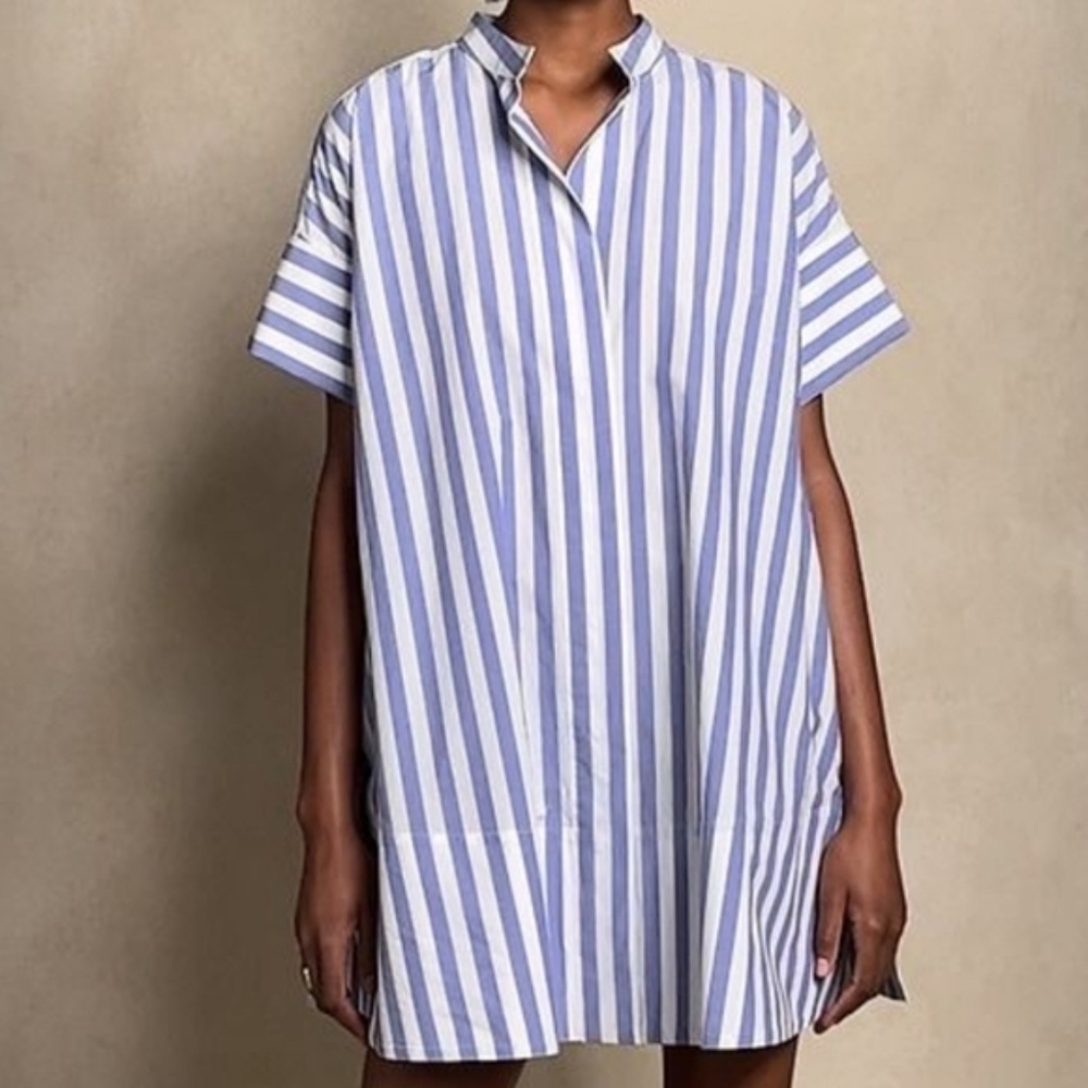 Banana Republic blue and White Striped Dress